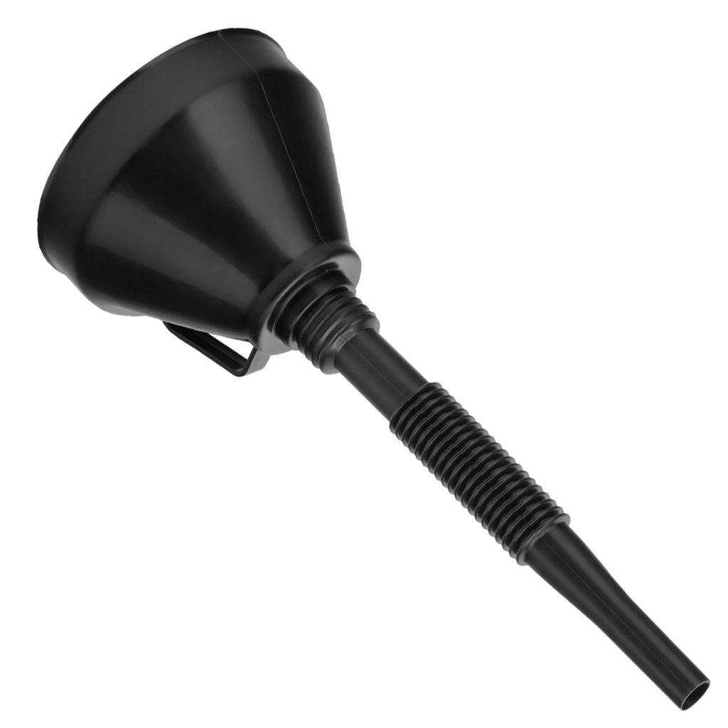 Funil Plástico 120mm com Ponta Flexível e Peneira Sparta