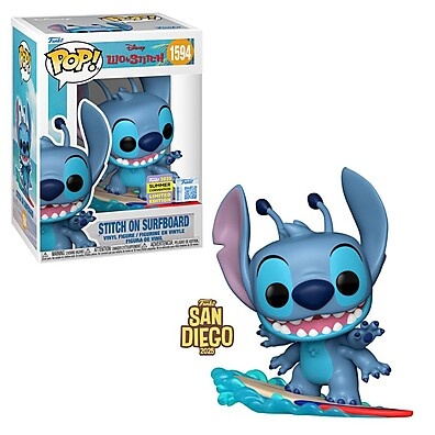Funko Pop Stitch na Prancha SDCC25 – Edição Limitada!