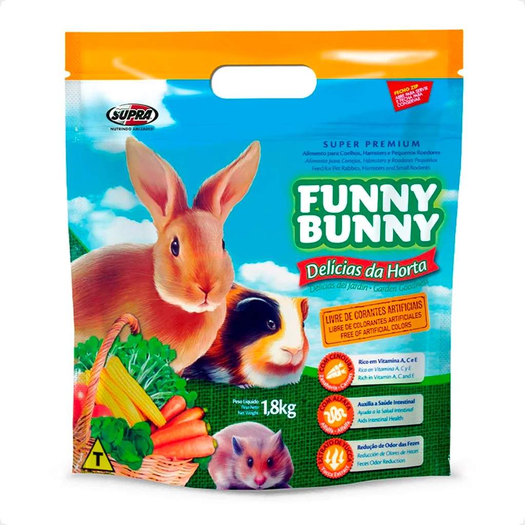 Funny Bunny 1,8Kg: Ração Completa e Saborosa!