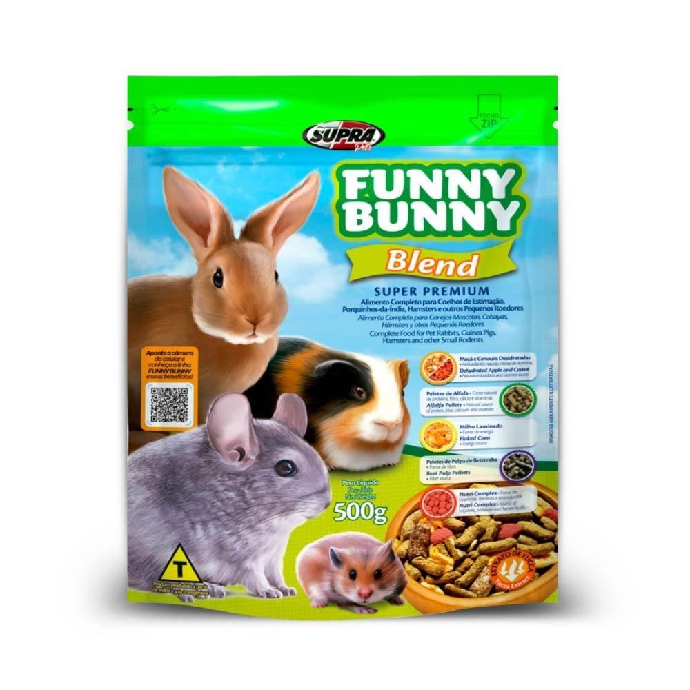 Funny Bunny Blend: Ração Completa para Coelhos e Roedores