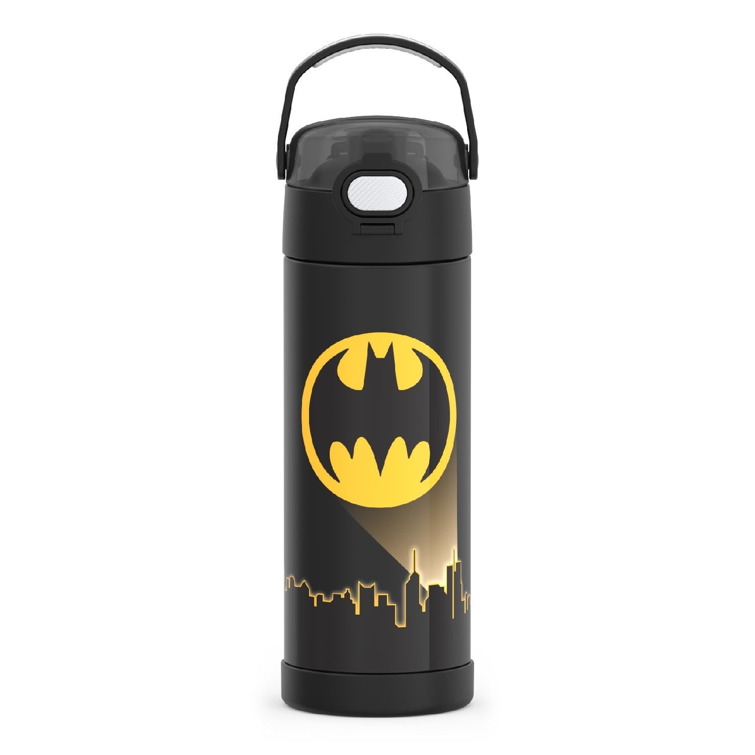 Garrafa THERMOS FUNTAINER Batman 473ml - Isolada a Vácuo com Bico Largo para Crianças