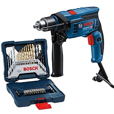 Furadeira Bosch GSB 13 RE + Kit X-Line 30pçs