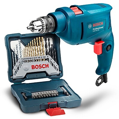 Furadeira Bosch GSB 450 RE + 30 Brocas X-Line: Kit Completo!