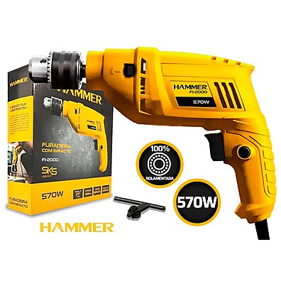 Furadeira Hammer FI-2000 570W 127V – Potência Profissional