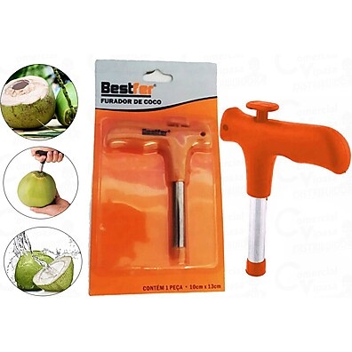 Furador de Coco BESTFER – Abra Coquinhos com Facilidade