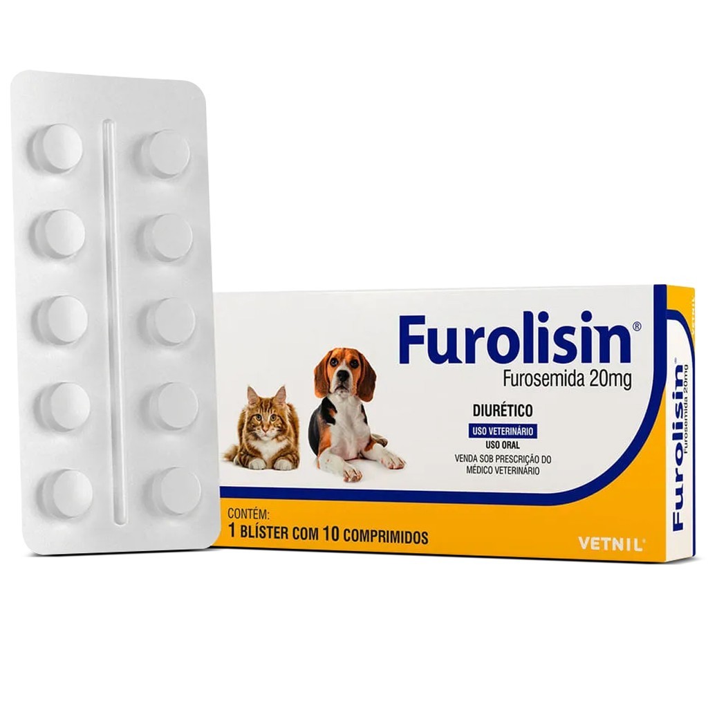 Furolisin 20mg: Diurético para Cães e Gatos