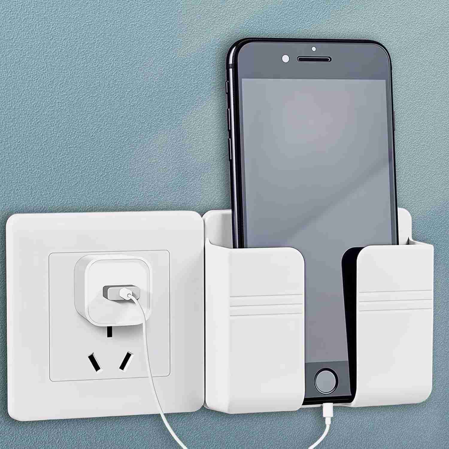 Suporte para Controle Remoto Universal Sem Furos – Pacote com 3 Unidades Brancas