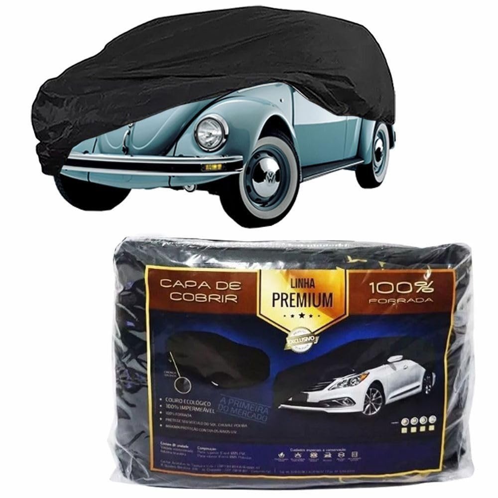 Capa de Couro Premium para VW Fusca: Proteção Impermeável e Forrada (P308)