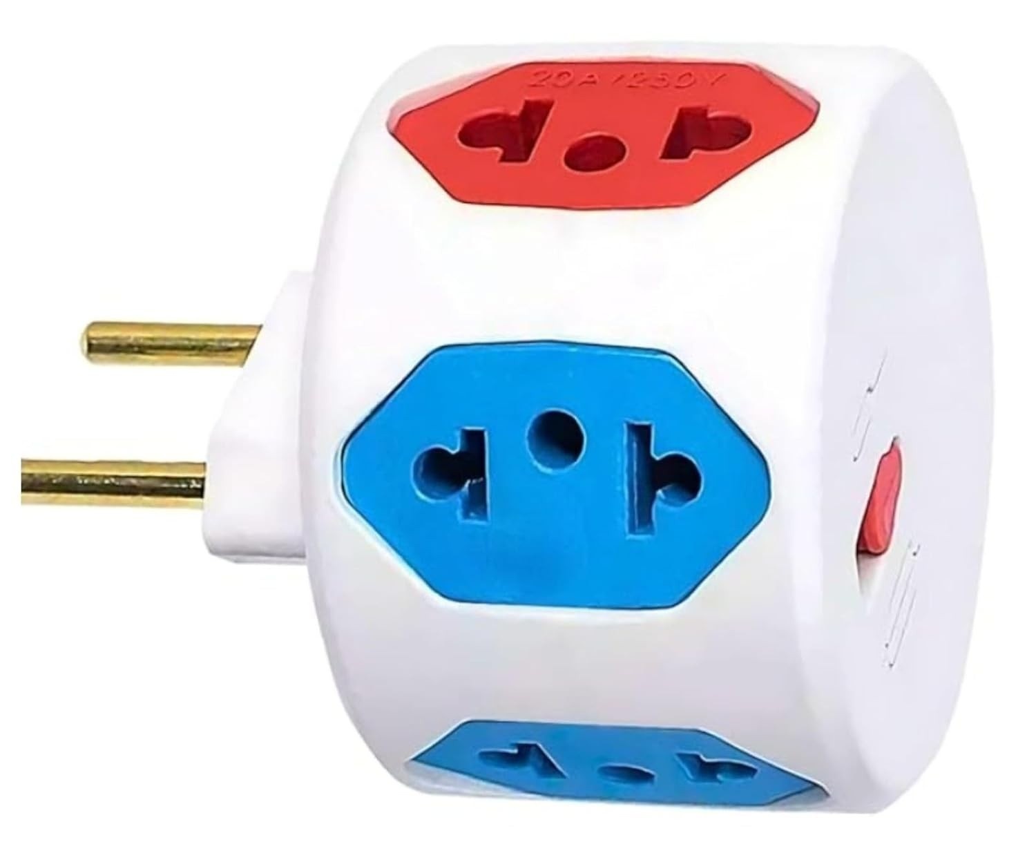 Adaptador Benjamim 6 Entradas com Fusível de Proteção Bivolt 10A - Mais Conectividade e Segurança!