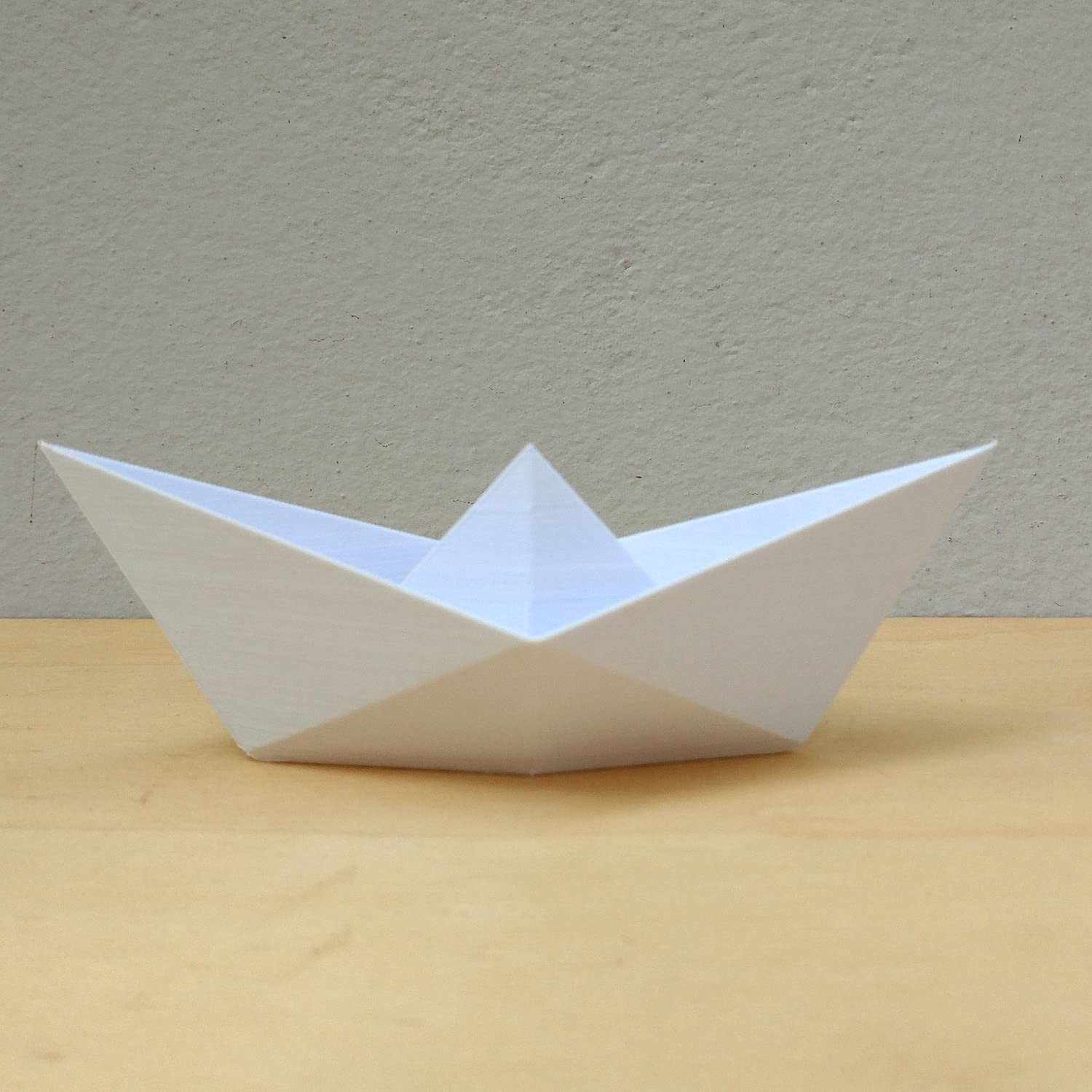 Elegante Estatueta Barquinho Origami G em 3D - 20cm | Decoração Artesanal Moderna