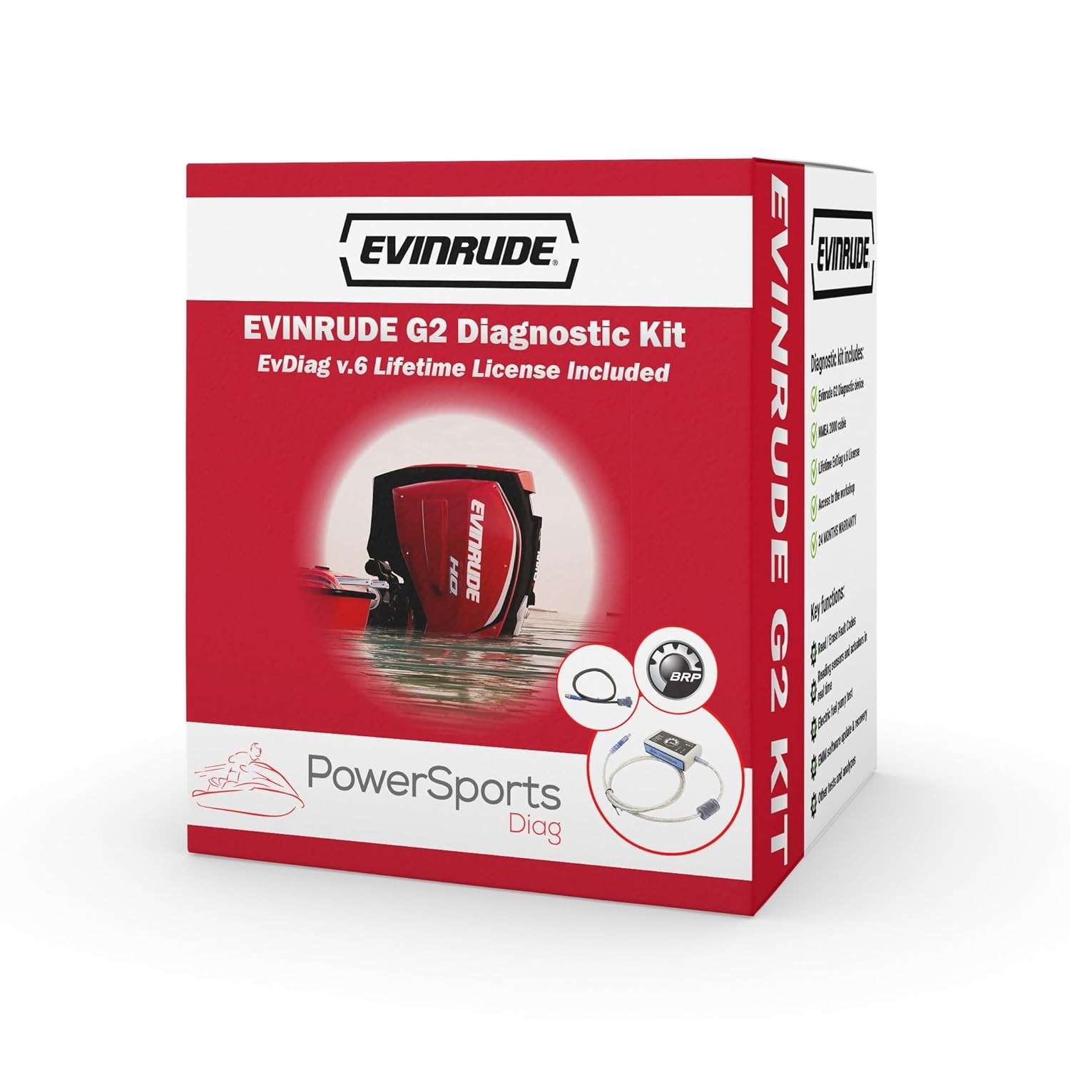 Kit Diagnóstico Evinrude G2 EvDiag v.6: Solução Completa para Motores E-TEC G2
