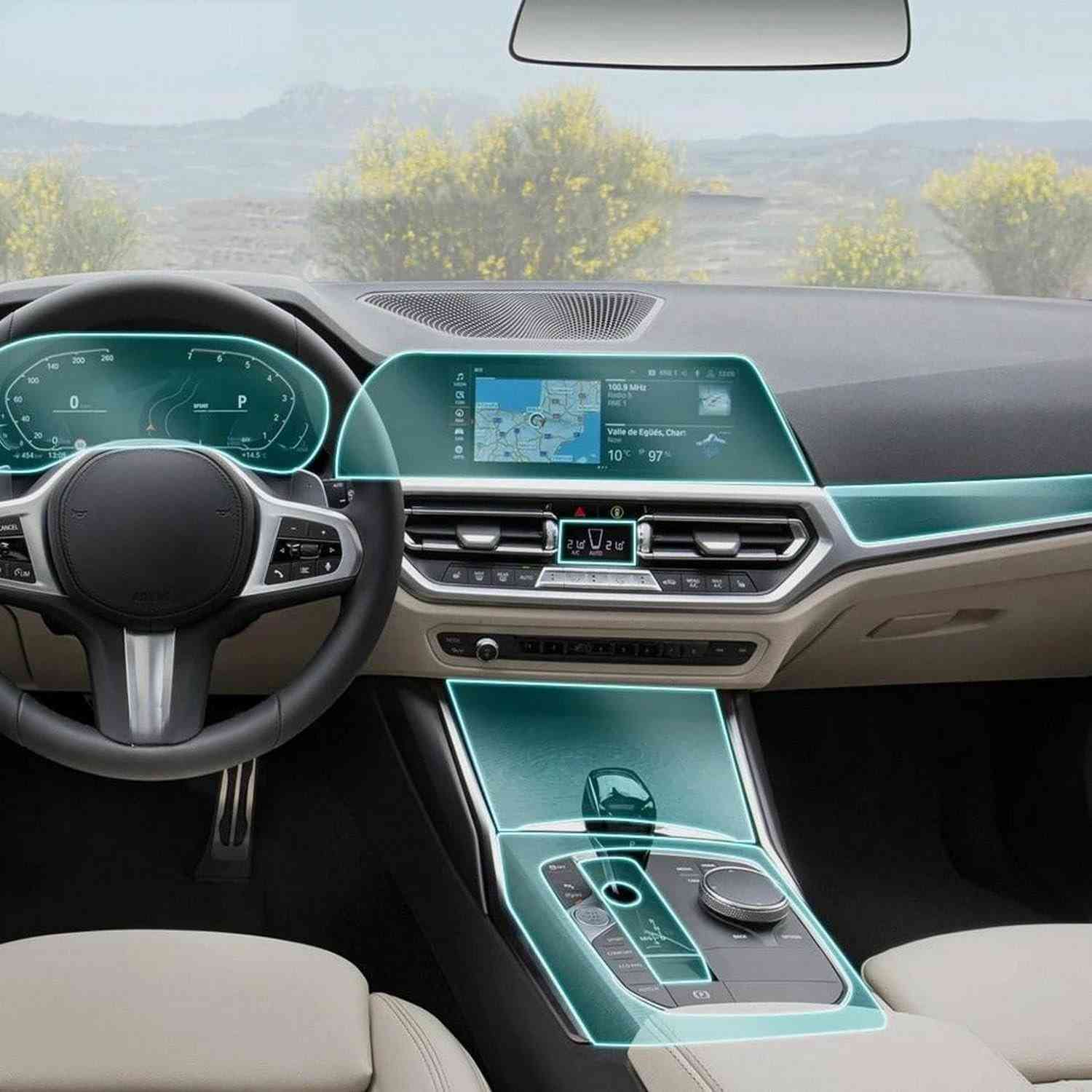 Película Protetora TPU para BMW Série 3 G20 (2019-2022): Tela Central e Navegação