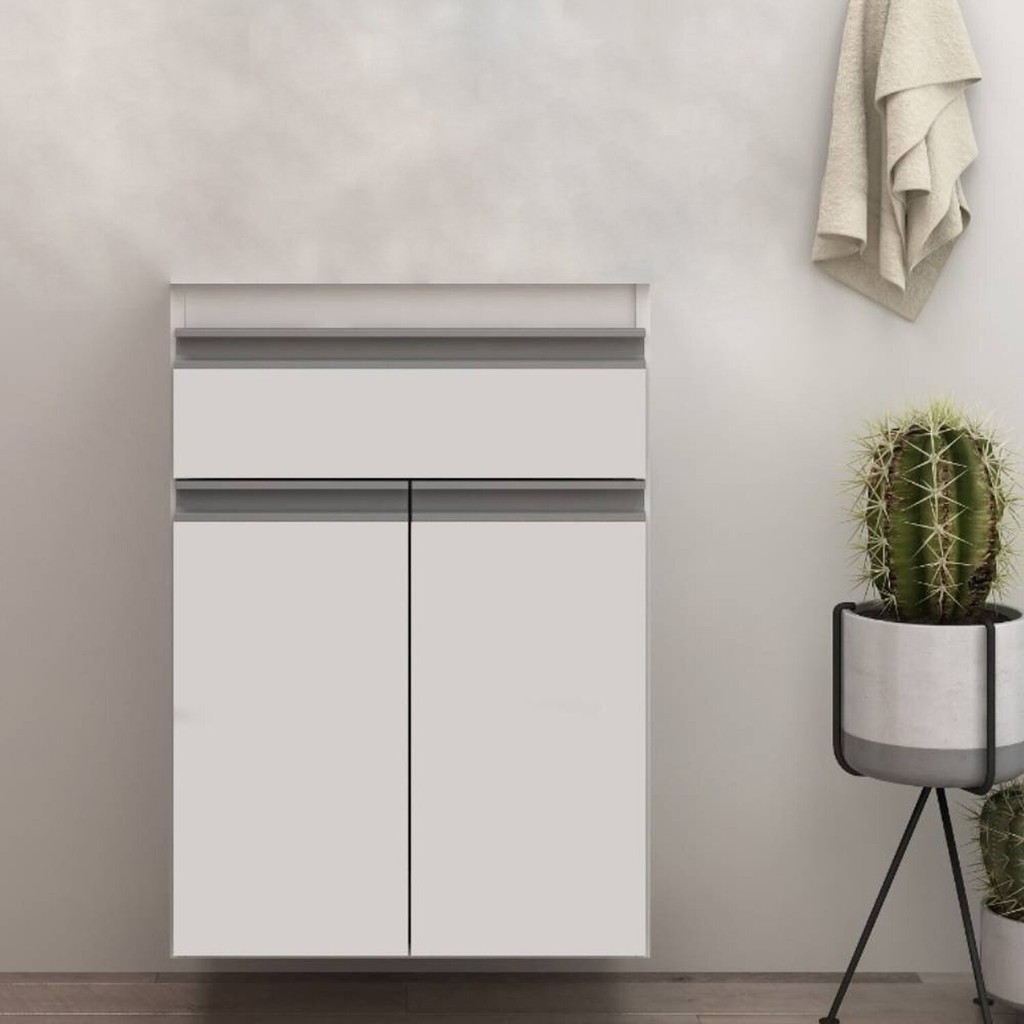 Gabinete de Banheiro 50cm Branco: Organize com Estilo!