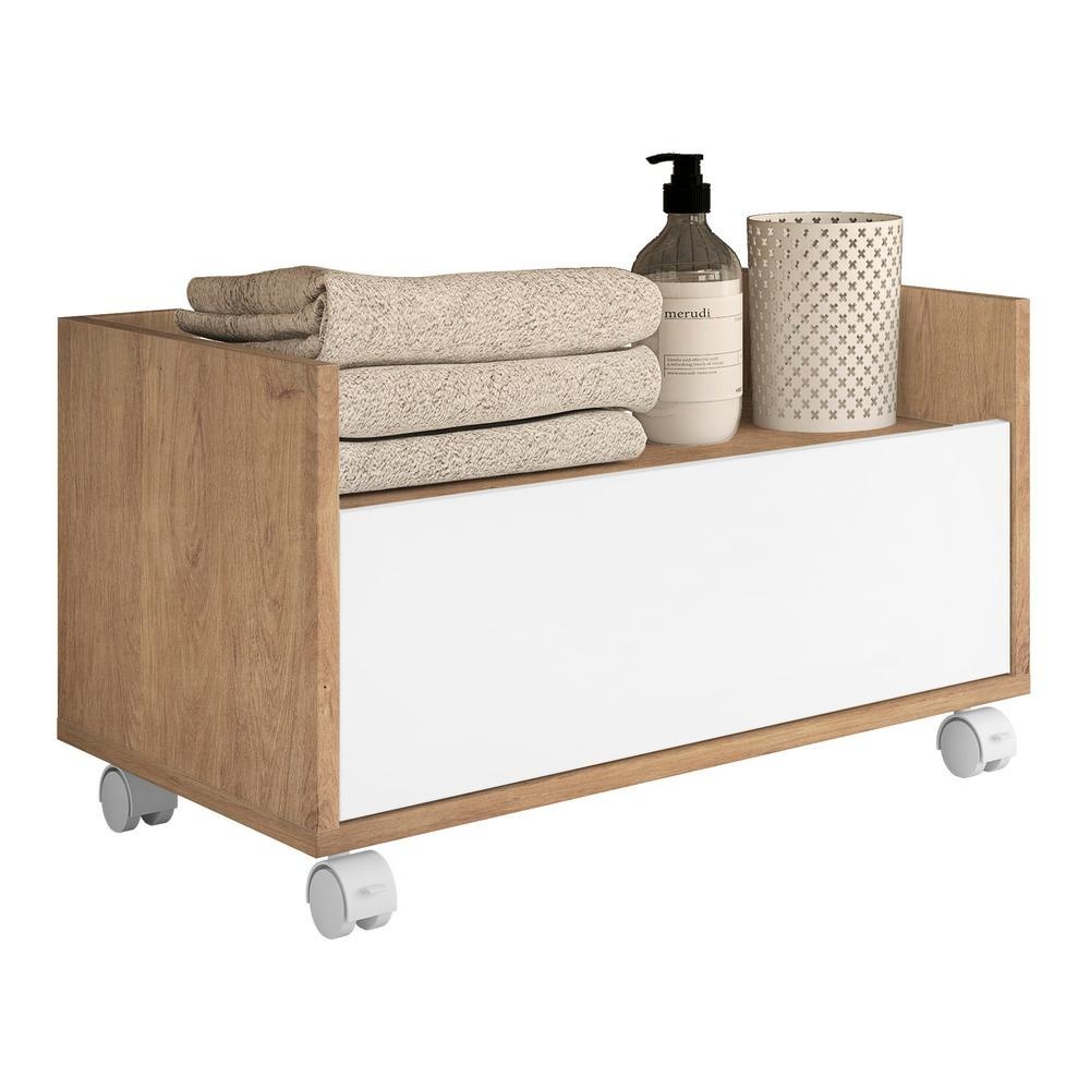 Gabinete de Banheiro 80cm: Prático e com Rodízios!
