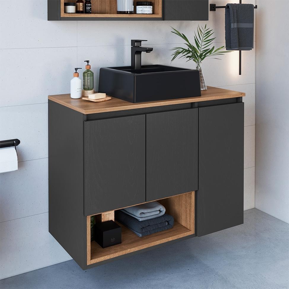 Gabinete de Banheiro Cecília II: Elegância e Organização