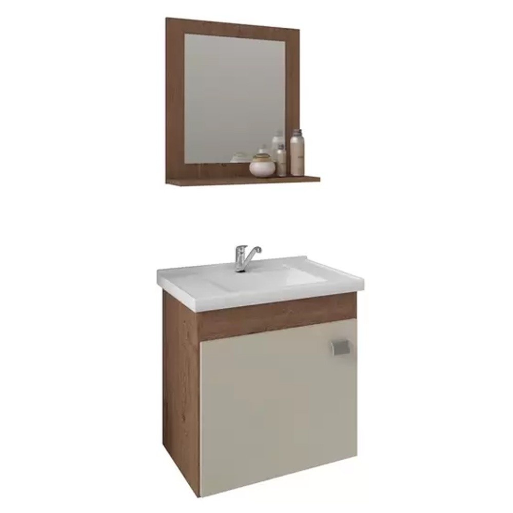 Gabinete de Banheiro Iris MGM: Espelho + Pia!
