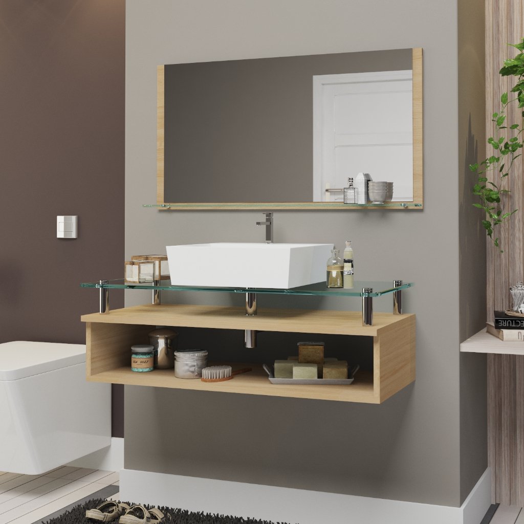 Gabinete de Banheiro Jade 80cm: Completo e Moderno