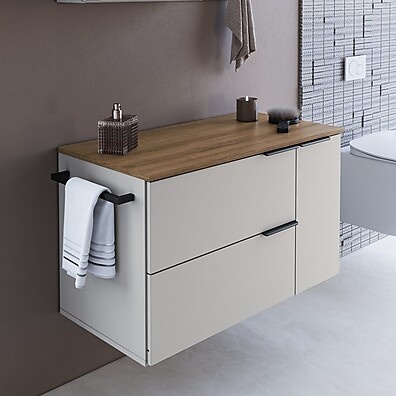 Gabinete de Banheiro Suspenso 80cm com Toalheiro e Gaveta – Prodecor