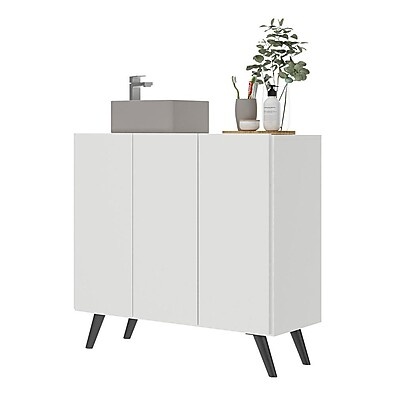 Gabinete Retrô 90cm: Organize seu Banheiro com Estilo!