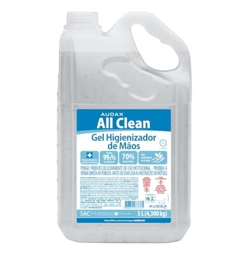 Álcool Gel 70% All Clean Audax 5L - Galão para Higienização Profissional