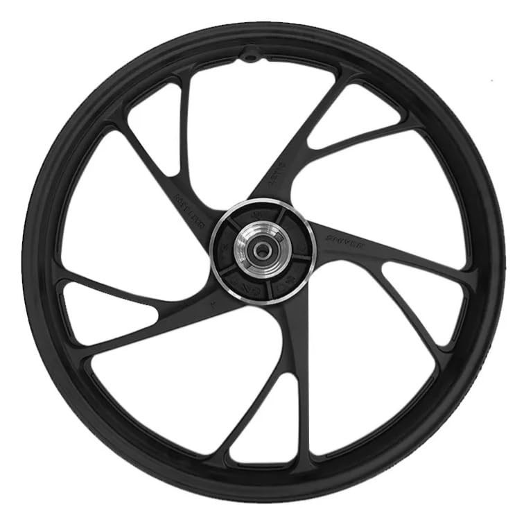 Roda Dianteira Titan 160 (2016-23) e 150 (2014-15) - Pe de Galinha Preto Fosco c/ Freio a Disco