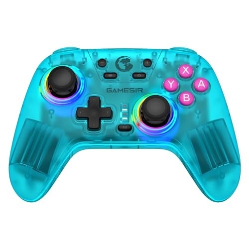 GameSir Nova Wireless Switch Pro Controller para Switch/Lite/OLED, controladores de Switch com JoySticks de efeito Hall, LED RGB, recarregável de 1200mAh, turbo, programável, controle de movimento
