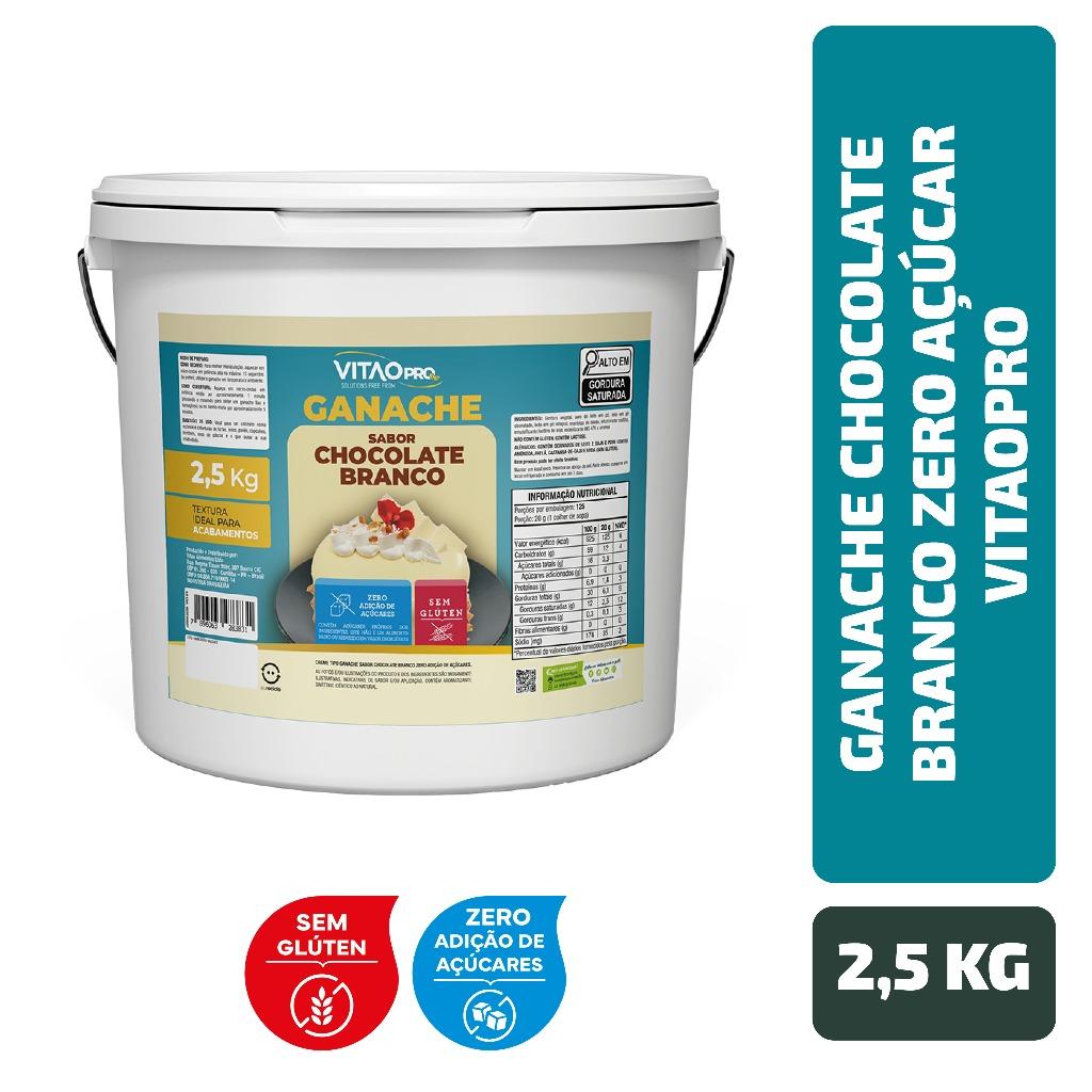 Ganache Zero Açúcar VitaoPRO: Sabor Branco e Cremoso!