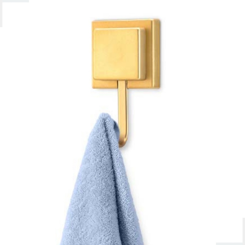 Gancho Toalha 3M Dourado Fosco: Elegância e Praticidade