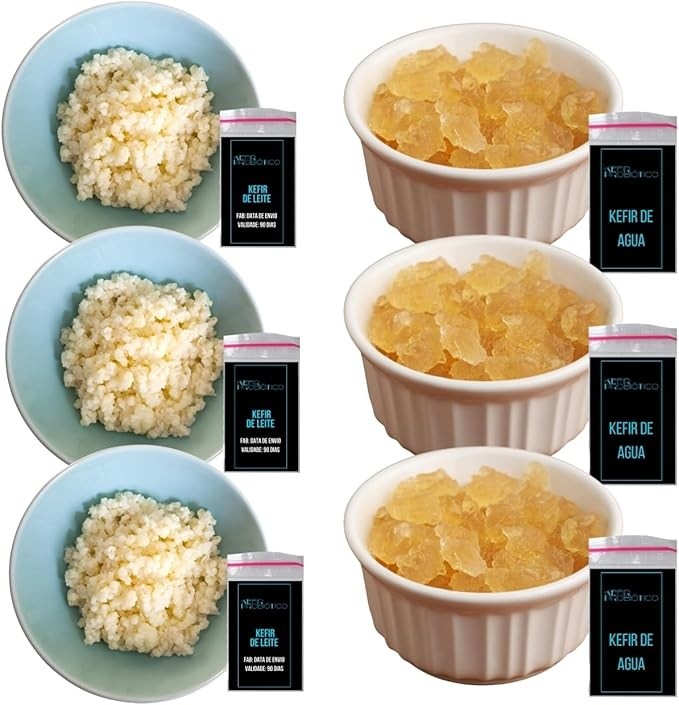 Kit Kefir de Leite + Kefir de Águ Compre 2 Ganhe 1!