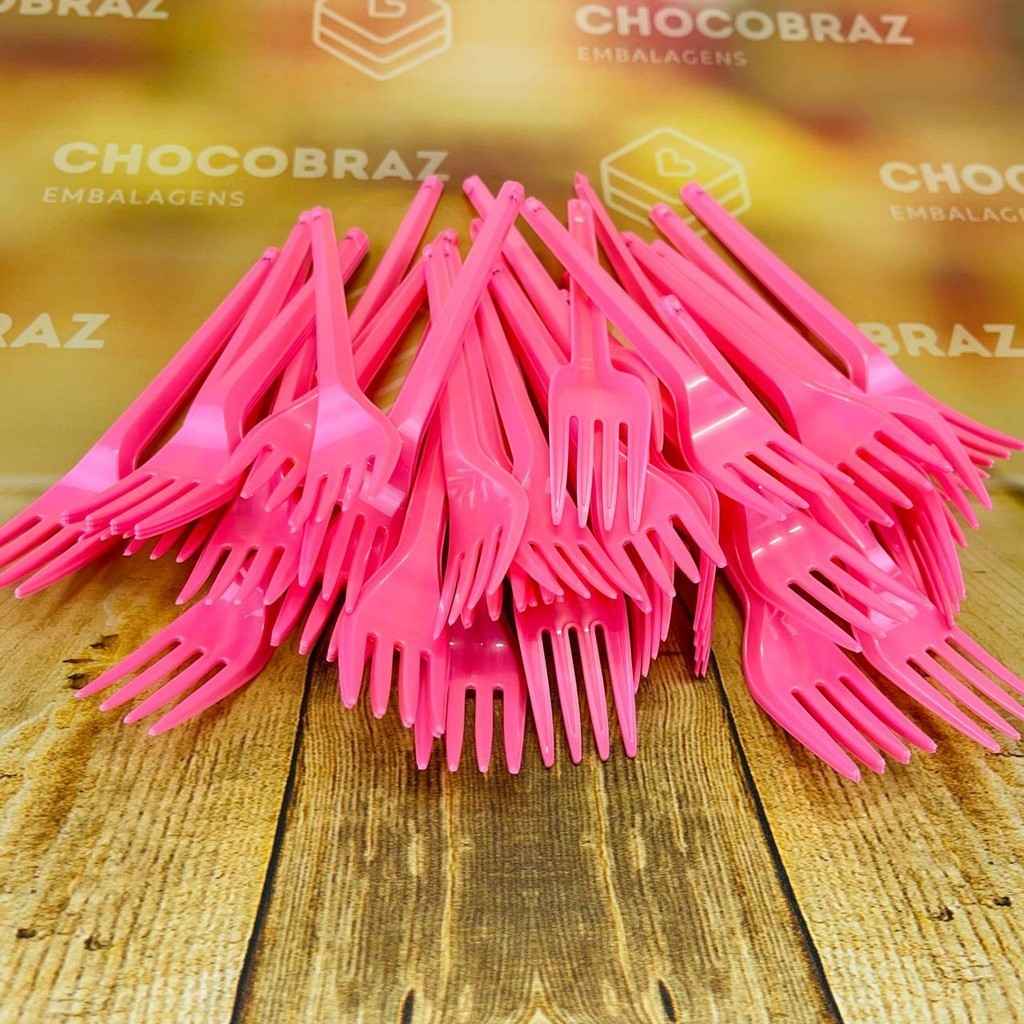 Garfo de Sobremesa Rosa Chiclete: Elegância para sua Festa!