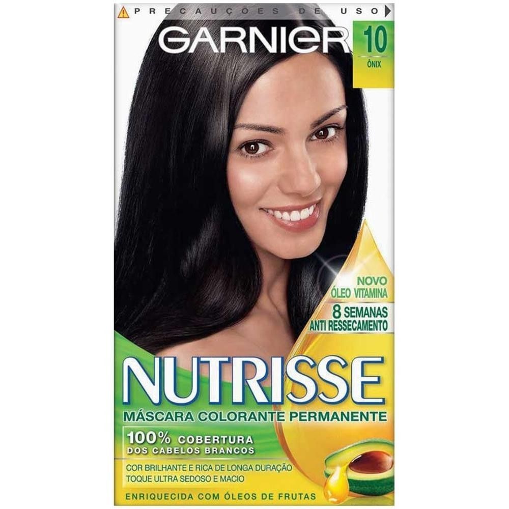 Garnier Nutrisse 10 Preto Onix: Cabelo Preto e Radiante
