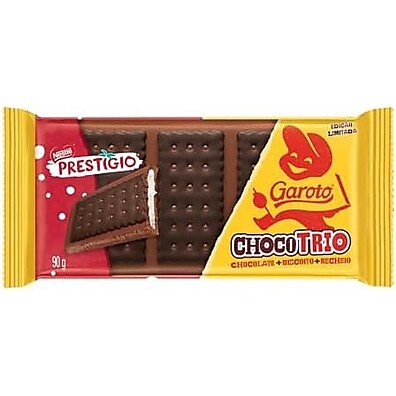 ChocoTrio Prestígio Garoto: Delícia de Coco e Chocolate 90g