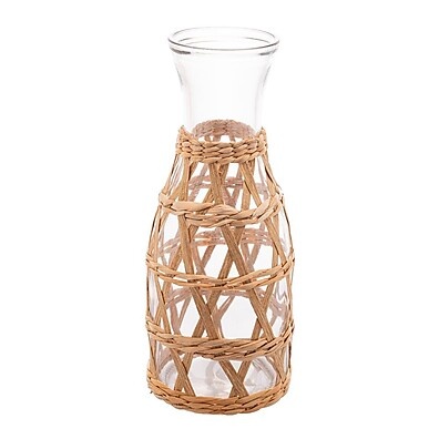 Garrafa de Vidro 800ml com Sisal Wolff: Elegância Rústica