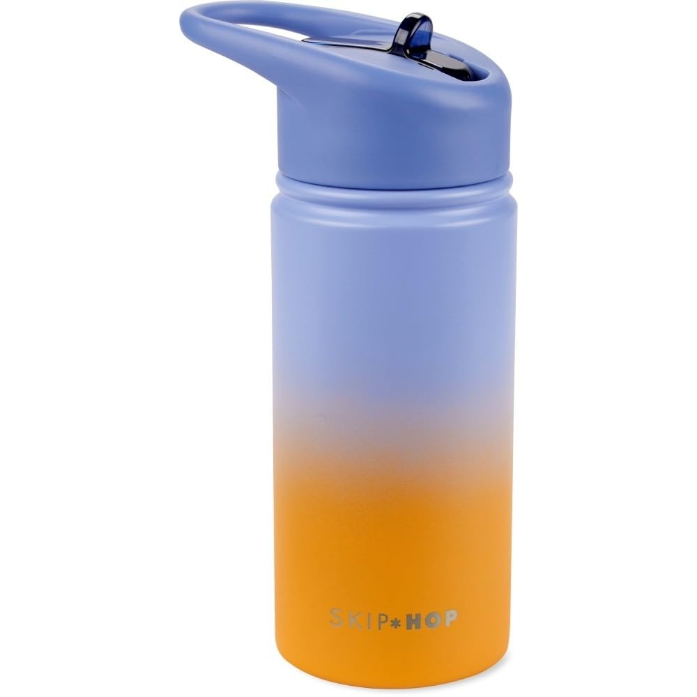 Skip Hop Garrafa de Aço Inox 450 ML Ombre Azul - Estilo e Conveniência na Hidratação