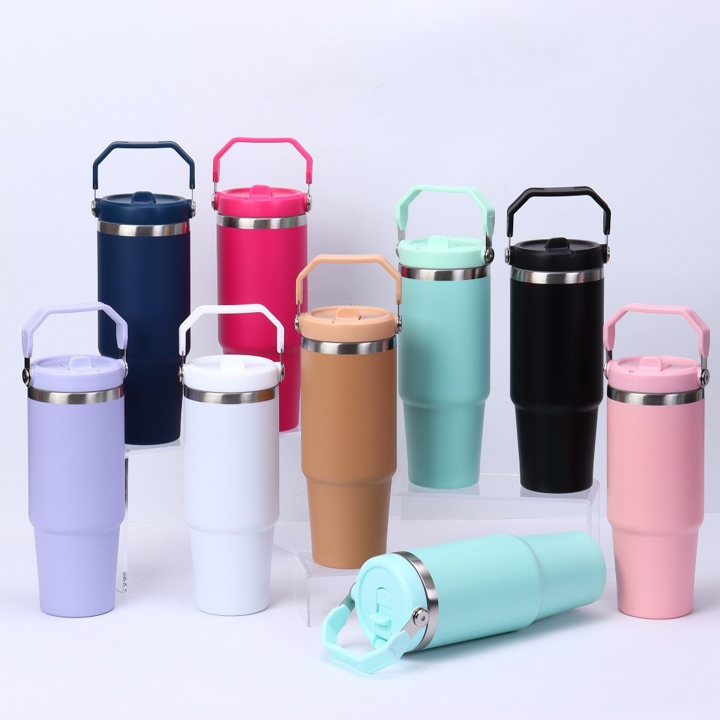 Garrafa Térmica 900ml com Alça Flip – Ideal para Academia e Trabalho