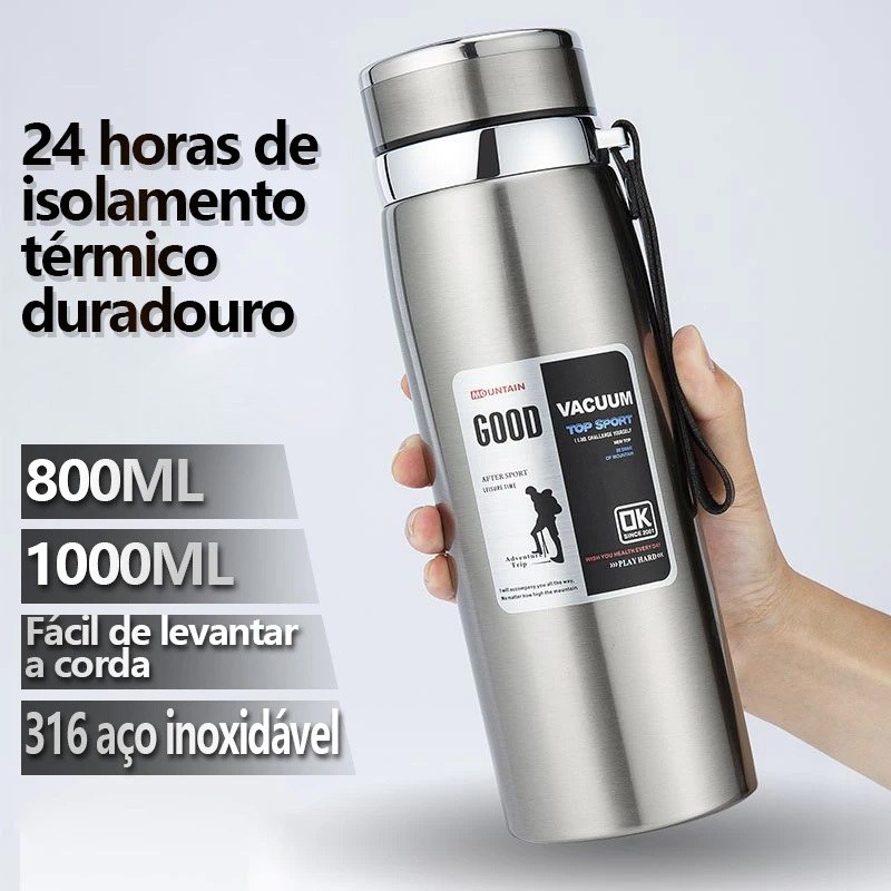 Garrafa Térmica Inox Com Infusor: Hidrate-se e Aproveite o Café Onde Quiser