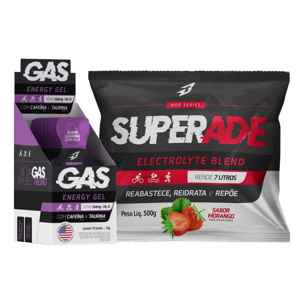 Gas Carbo Gel + Superade: Energia e Hidratação!