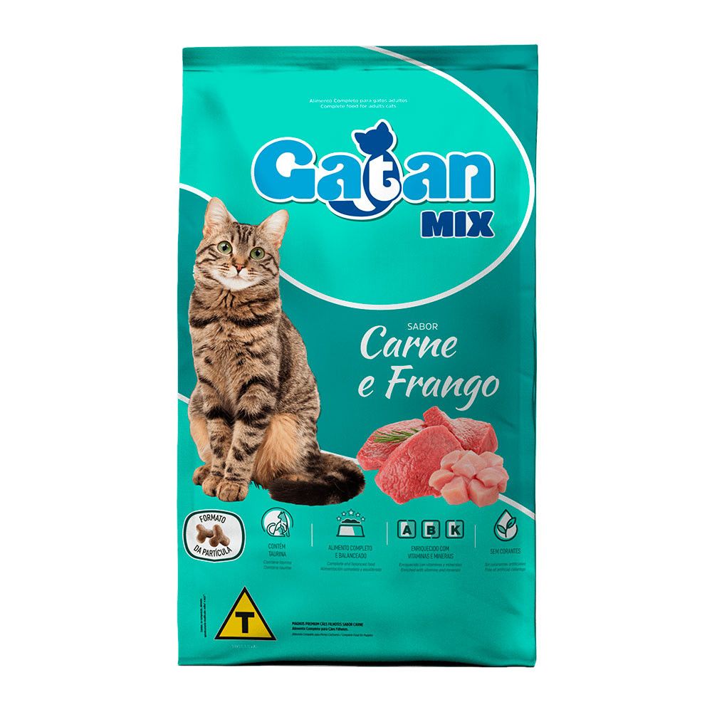Gatan Mix: Ração Completa para Gatos Adultos 20kg