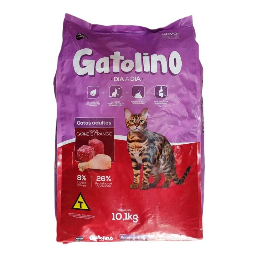Gatolino Mix 10,1kg: Carne e Frango para Gatos Adultos