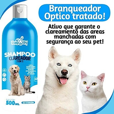 Shampoo Branqueador 7 em 1 + Condicionador para Cães e Gatos