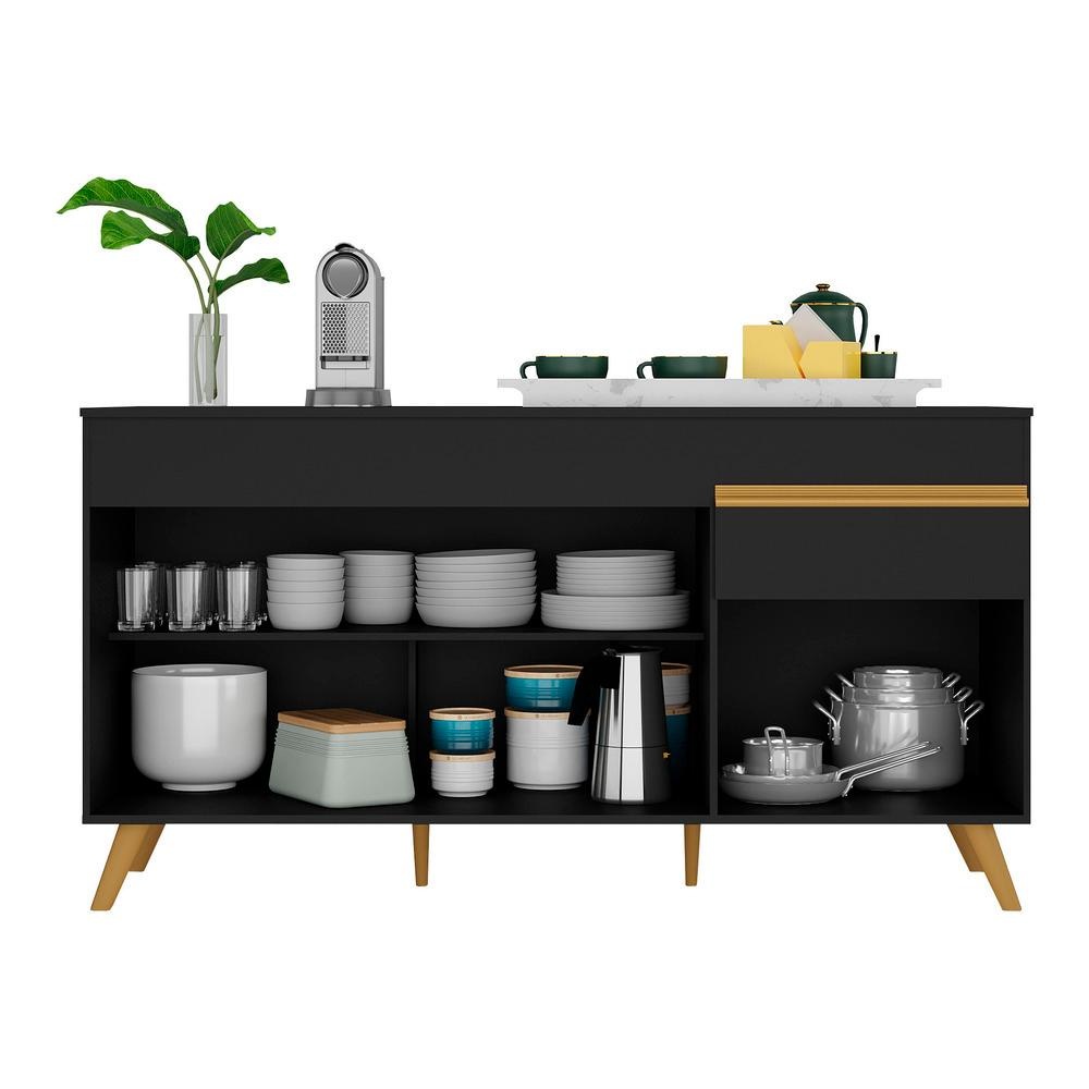 Balcão Cozinha 150cm Veneza: 3 Portas + 1 Gaveta