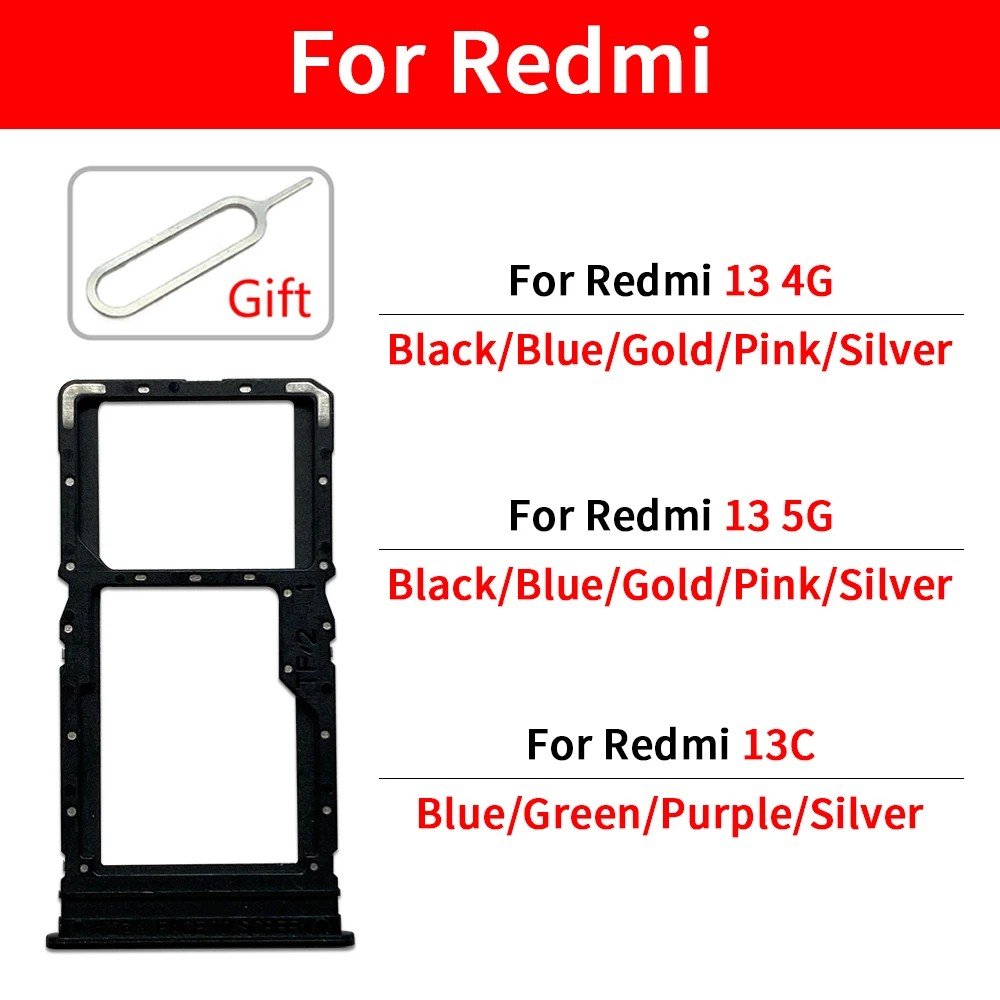 Gaveta SIM Xiaomi Redmi 13: Peça de Reparo