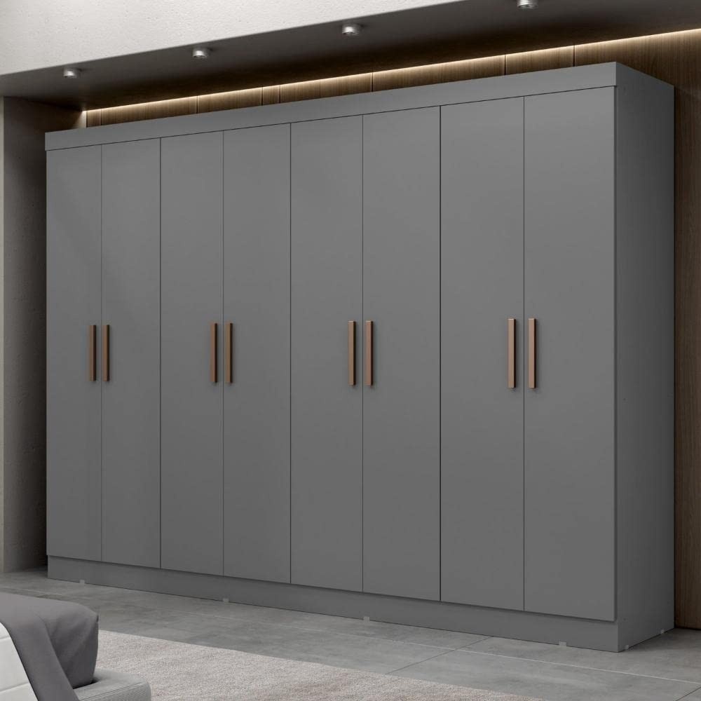 Guarda-Roupa Casal 8 Portas 4 Gavetas Paris - Organize seu Quarto com Estilo e Funcionalidade