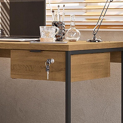 Gaveteiro de Mesa Freijó 36cm: Organize-se com Segurança!
