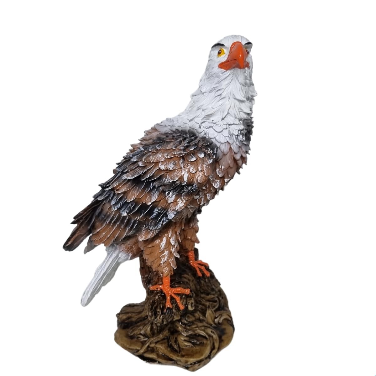 Águia Gavião Espanta Pombo em Resina - Estatueta Decorativa para Ambientes Exteriores