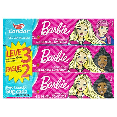 Gel Dental Barbie Morango: Sorriso Protegido e Divertido!