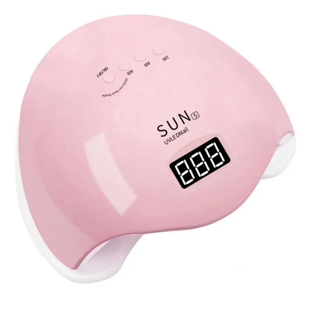 Estufa Cabine Sun 5 Led Uv 48W Digital Rosa - Secagem Rápida para Unhas em Gel