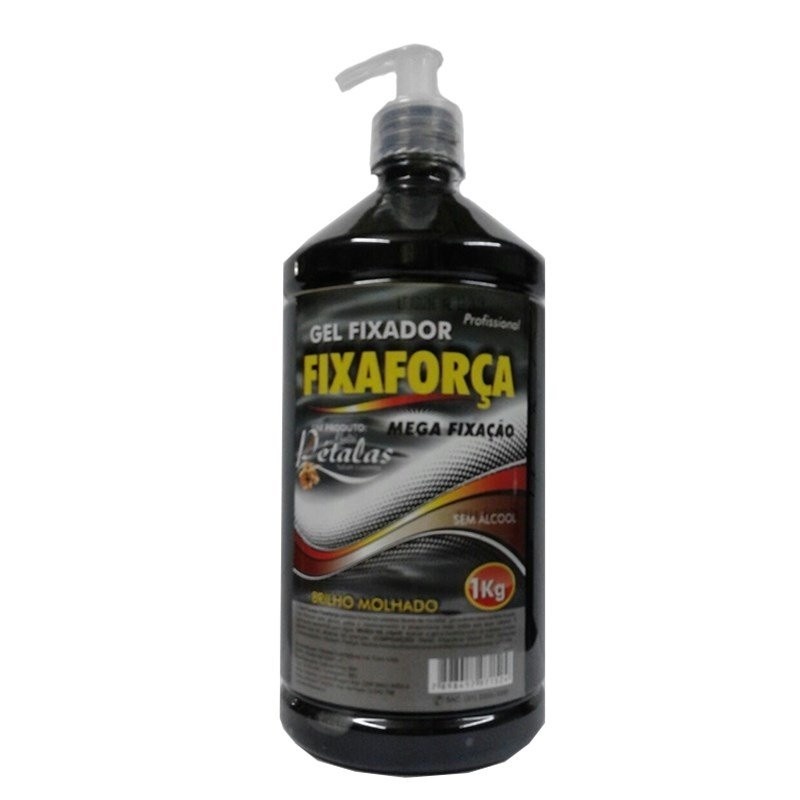 Gel FixaForça Pétalas Preto: Fixação Forte e Cabelos Saudáveis