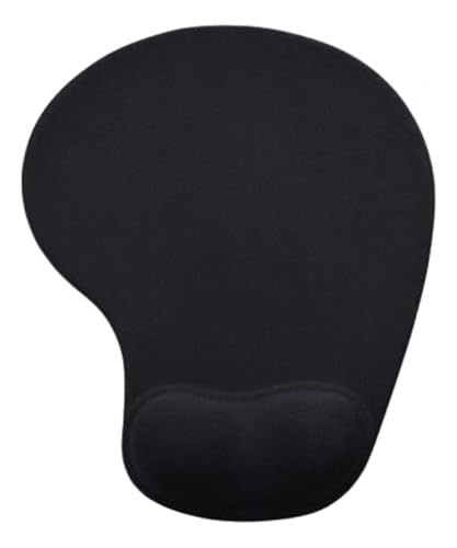 Mouse Pad Ergonômico com Apoio de Punho em Gel, Reduz a Tensão na Mão, Antiderrapante, Minimalista, Escritório, Gamer, Trabalho, Linha Super Premium - Cores Sortidas Preta ou Azul