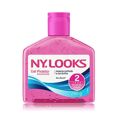 Gel NY Looks Fixação Forte 2 – 240g de Controle Sem Álcool